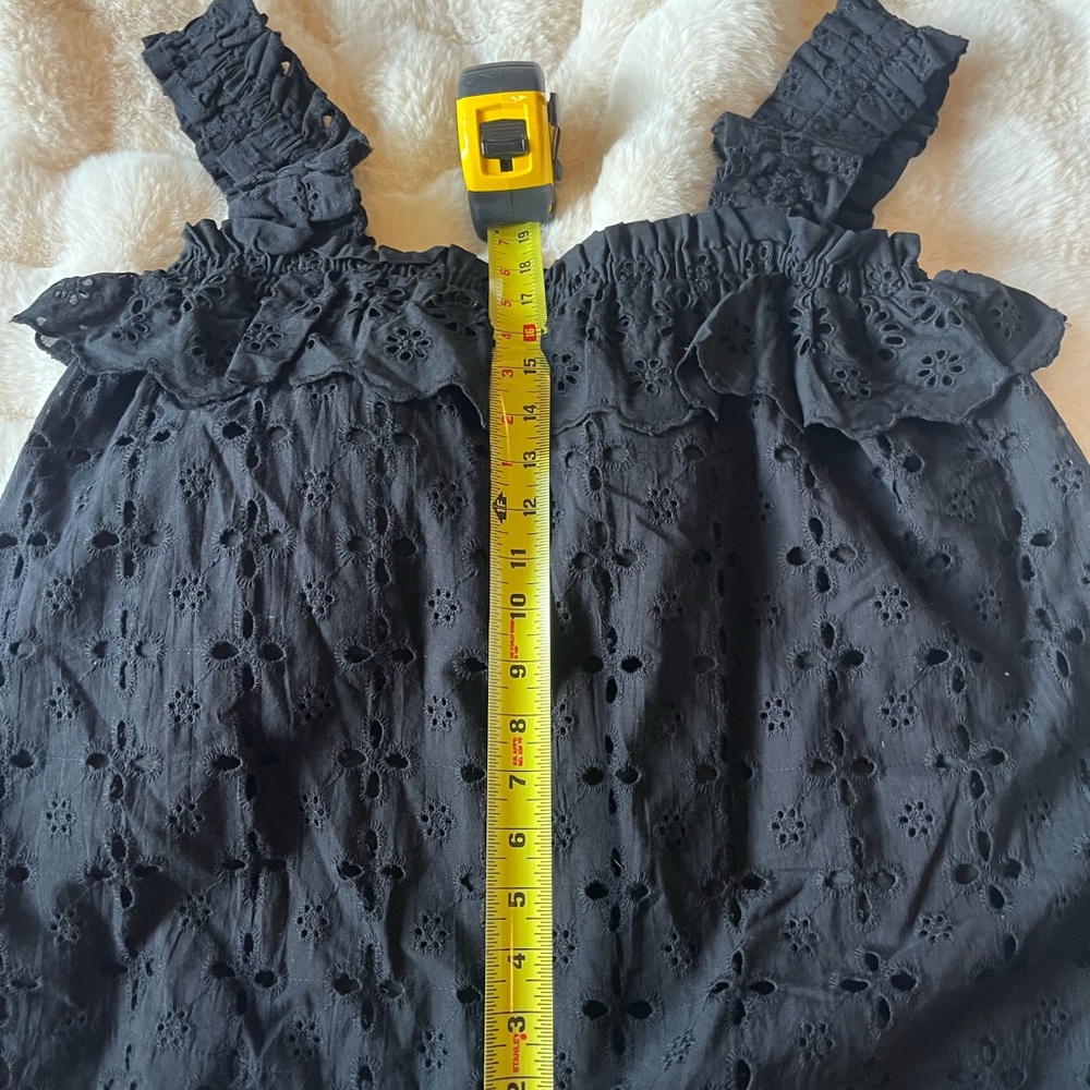 Entro Black Eyelet Ruffle Tank Top - Picture 7 of 10